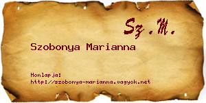 Szobonya Marianna névjegykártya